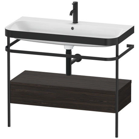 Furniture washbasin c-bonded with metal console floorstanding, HP4743O6969