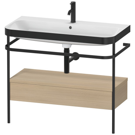 Furniture washbasin c-bonded with metal console floorstanding, HP4743O7171