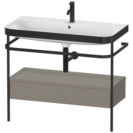 Furniture washbasin c-bonded with metal console floorstanding, HP4743O9292