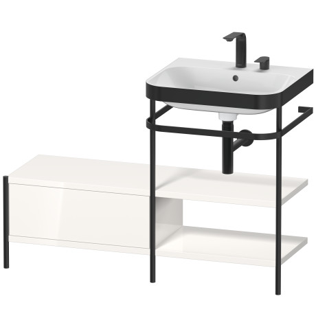 Lavabo pour meuble c-bonded avec console métallique à poser, HP4745E2222
