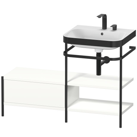 Lavabo pour meuble c-bonded avec console métallique à poser, HP4745E3636