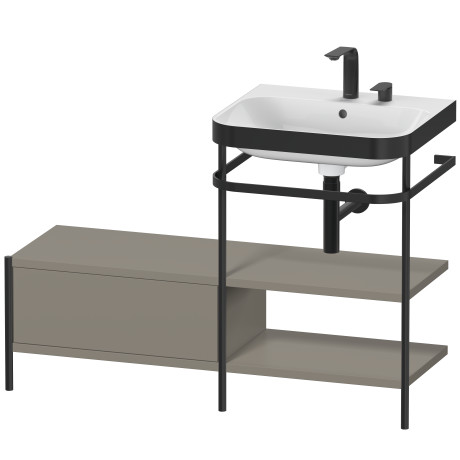 Lavabo pour meuble c-bonded avec console métallique à poser, HP4745E9292