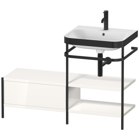 Lavabo pour meuble c-bonded avec console métallique à poser, HP4745 E/N/O