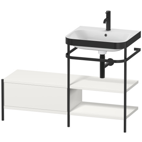 Lavabo pour meuble c-bonded avec console métallique à poser, HP4745O3939