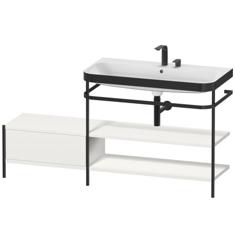 Lavabo pour meuble c-bonded avec console métallique à poser, HP4748E3939
