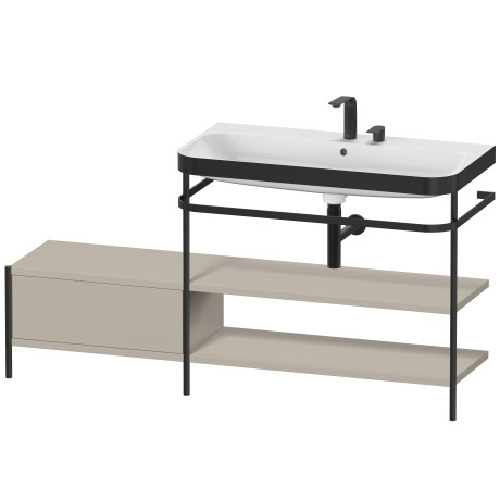 Lavabo pour meuble c-bonded avec console métallique à poser, HP4748E6060