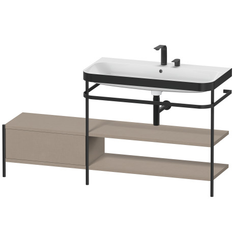 Lavabo pour meuble c-bonded avec console métallique à poser, HP4748E7575
