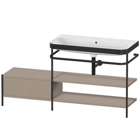 Lavabo pour meuble c-bonded avec console métallique à poser, HP4748N7575