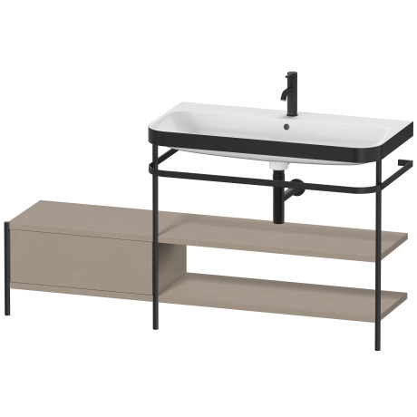 Lavabo pour meuble c-bonded avec console métallique à poser, HP4748O7575