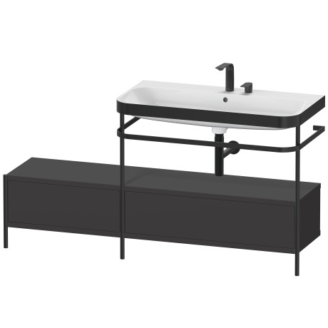 Lavabo pour meuble c-bonded avec console métallique à poser, HP4758E8080