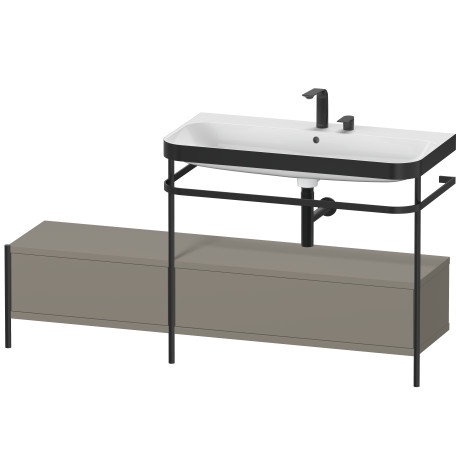 Lavabo pour meuble c-bonded avec console métallique à poser, HP4758E9292