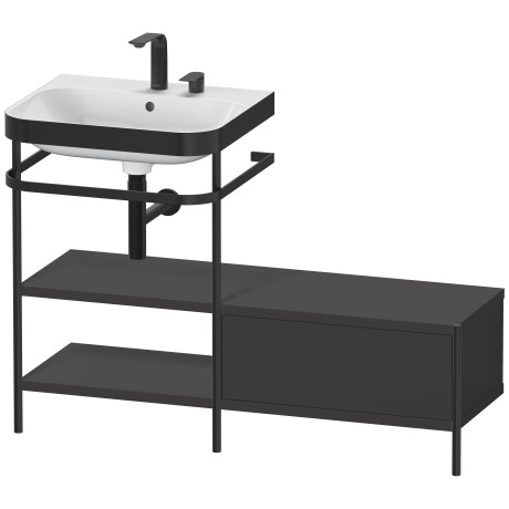 Lavabo pour meuble c-bonded avec console métallique à poser, HP4750E8080