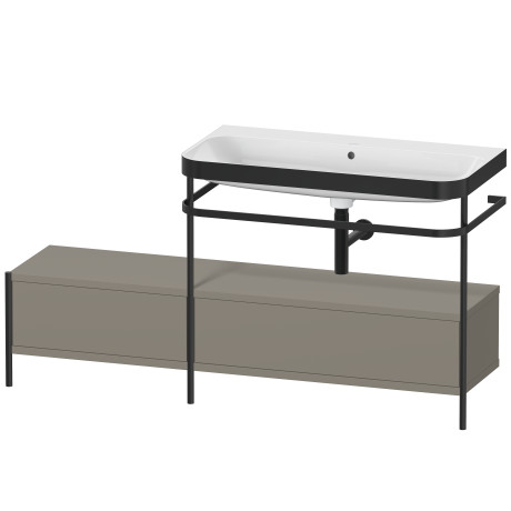 Lavabo pour meuble c-bonded avec console métallique à poser, HP4758N9292