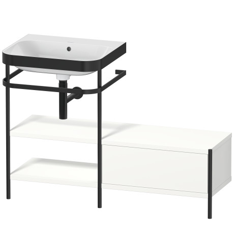 Lavabo pour meuble c-bonded avec console métallique à poser, HP4750N3636