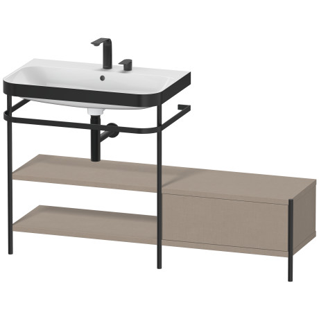 Lavabo pour meuble c-bonded avec console métallique à poser, HP4752E7575