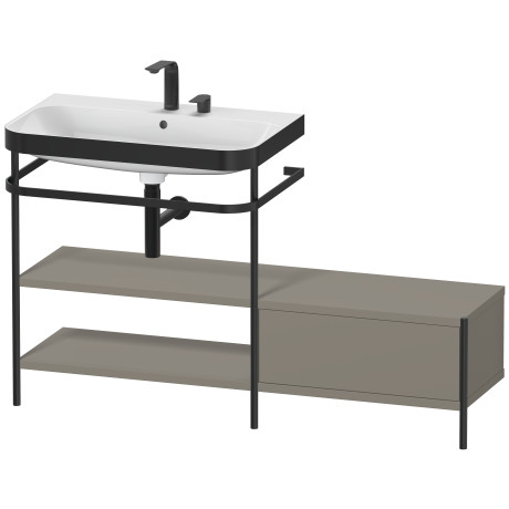 Lavabo pour meuble c-bonded avec console métallique à poser, HP4752E9292
