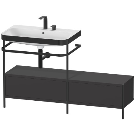 Lavabo pour meuble c-bonded avec console métallique à poser, HP4762E8080