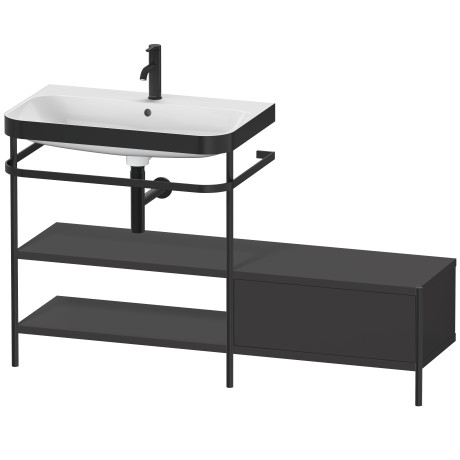 Lavabo pour meuble c-bonded avec console métallique à poser, HP4752O8080