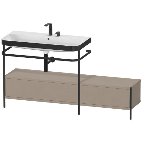 Lavabo pour meuble c-bonded avec console métallique à poser, HP4763E7575