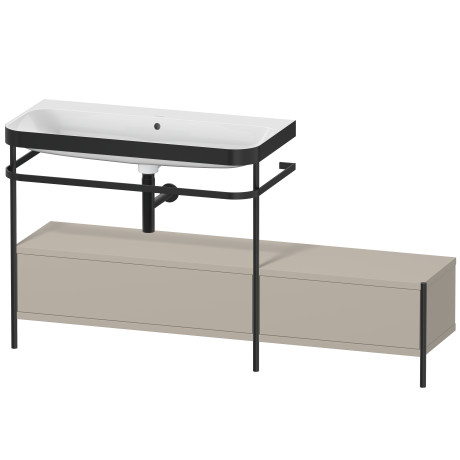 Lavabo pour meuble c-bonded avec console métallique à poser, HP4763N6060