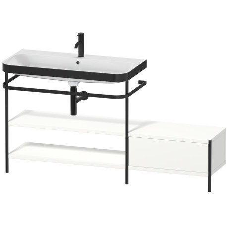Lavabo pour meuble c-bonded avec console métallique à poser, HP4753O3636