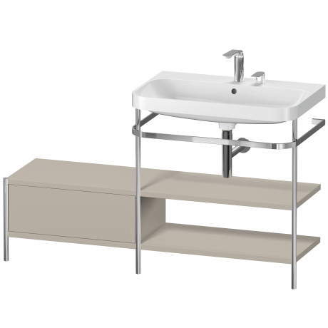 Lavabo pour meuble c-shaped avec console métallique à poser, HP4847E6060