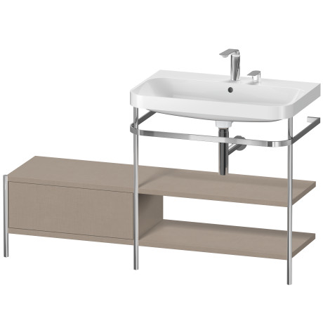 Lavabo pour meuble c-shaped avec console métallique à poser, HP4847E7575