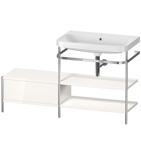 Lavabo pour meuble c-shaped avec console métallique à poser, HP4847N2222