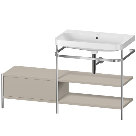 Lavabo pour meuble c-shaped avec console métallique à poser, HP4847N6060