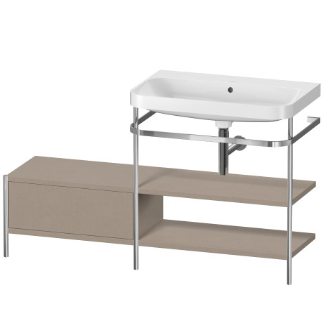 Lavabo pour meuble c-shaped avec console métallique à poser, HP4847N7575