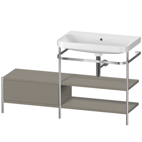 Lavabo pour meuble c-shaped avec console métallique à poser, HP4847N9292