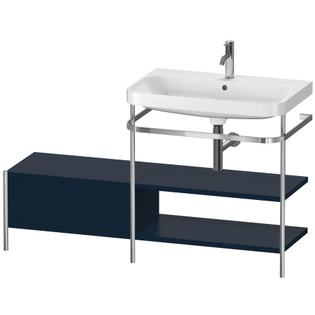 Lavabo pour meuble c-shaped avec console métallique à poser, HP4847O9898