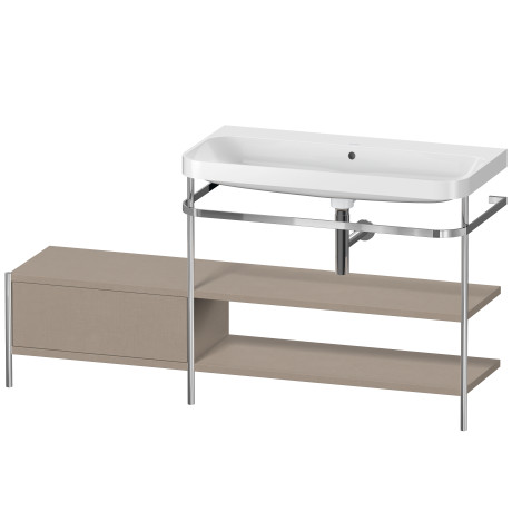 Lavabo pour meuble c-shaped avec console métallique à poser, HP4848N7575