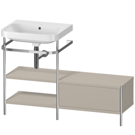 Lavabo pour meuble c-shaped avec console métallique à poser, HP4850N6060