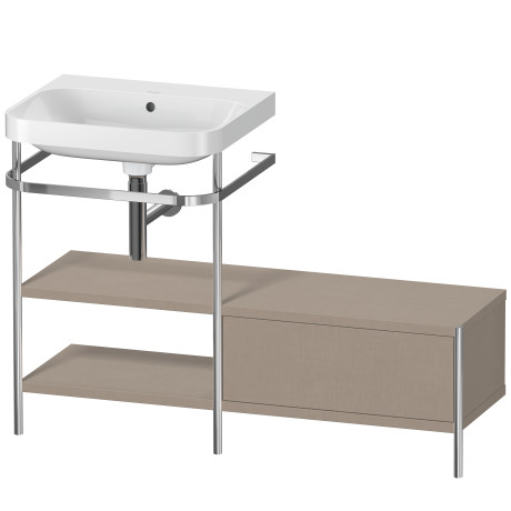 Lavabo pour meuble c-shaped avec console métallique à poser, HP4850N7575