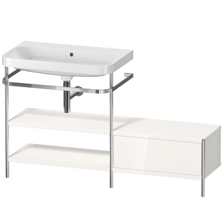 Lavabo pour meuble c-shaped avec console métallique à poser, HP4852N2222