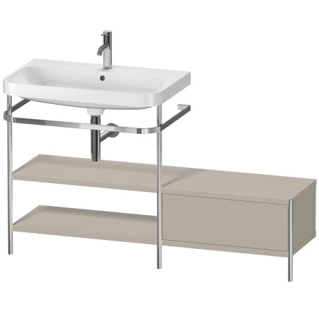 Lavabo pour meuble c-shaped avec console métallique à poser, HP4852O6060