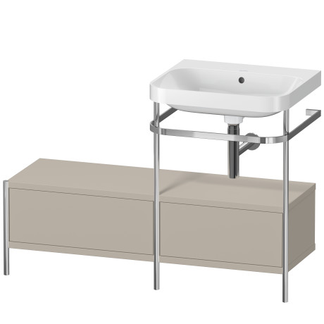 Lavabo pour meuble c-shaped avec console métallique à poser, HP4855N6060