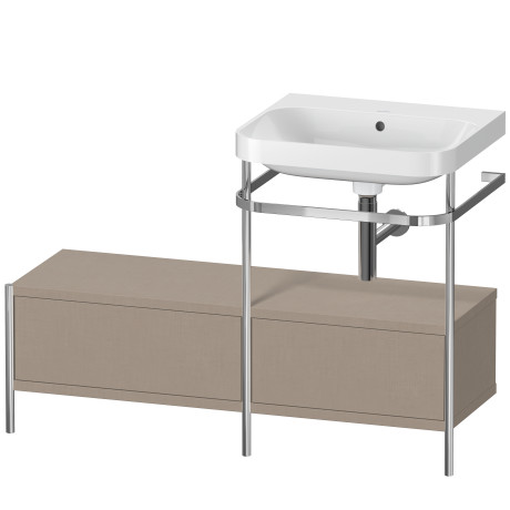 Lavabo pour meuble c-shaped avec console métallique à poser, HP4855N7575