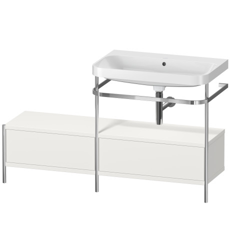 Lavabo pour meuble c-shaped avec console métallique à poser, HP4857N3939