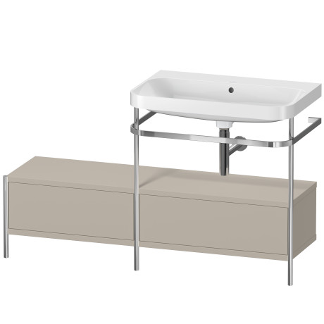 Lavabo pour meuble c-shaped avec console métallique à poser, HP4857N6060