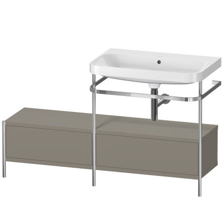 Lavabo pour meuble c-shaped avec console métallique à poser, HP4857N9292