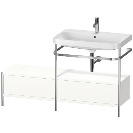 Lavabo pour meuble c-shaped avec console métallique à poser, HP4857O3636