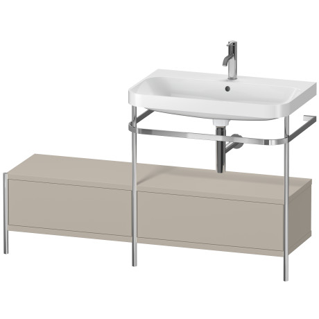 Lavabo pour meuble c-shaped avec console métallique à poser, HP4857O6060