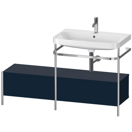 Lavabo pour meuble c-shaped avec console métallique à poser, HP4857O9898