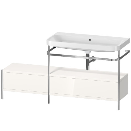 Lavabo pour meuble c-shaped avec console métallique à poser, HP4858N2222