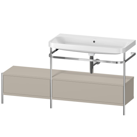 Lavabo pour meuble c-shaped avec console métallique à poser, HP4858N6060