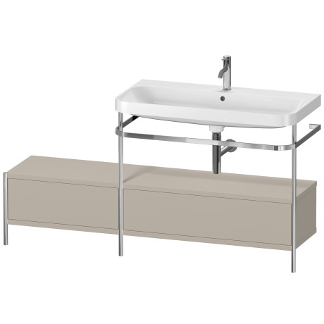 Lavabo pour meuble c-shaped avec console métallique à poser, HP4858O6060