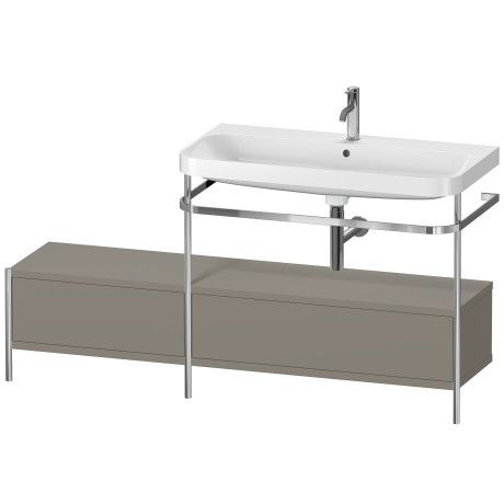 Lavabo pour meuble c-shaped avec console métallique à poser, HP4858O9292
