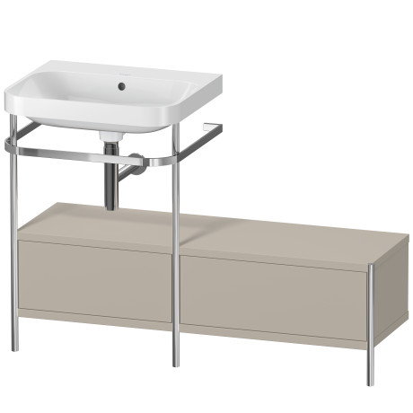 Lavabo pour meuble c-shaped avec console métallique à poser, HP4860N6060